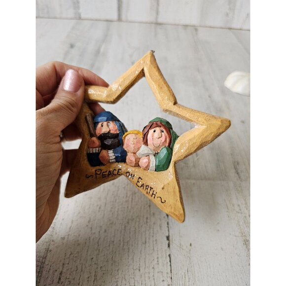 Eddie walker Nativity star Joseph Mary ornament Xmas peace on Earth tree as is - Picture 6 of 7